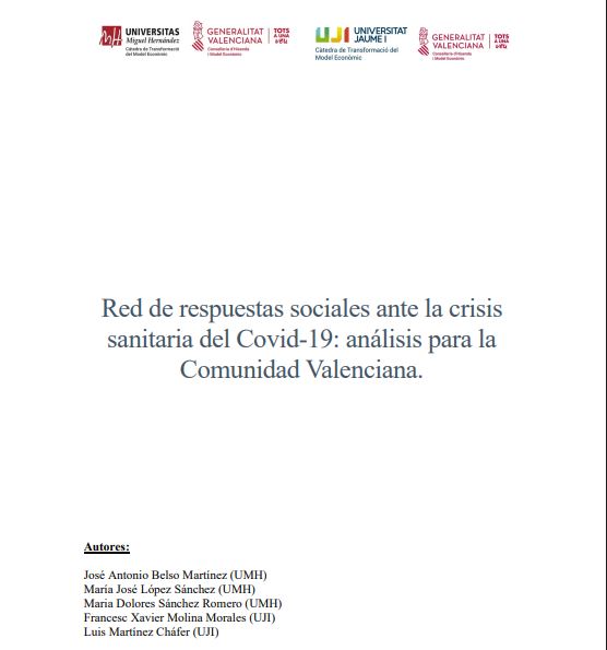 (Español) RED DE RESPUESTAS SOCIALES ANTE LA CRISIS SANITARIA DEL COVID-19: ANÁLISIS PARA LA COMUNIDAD VALENCIANA